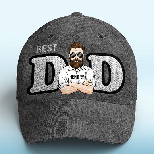Discover The World's Greatest Dad - Family Personalized Custom Hat, All Over Print Classic Cap