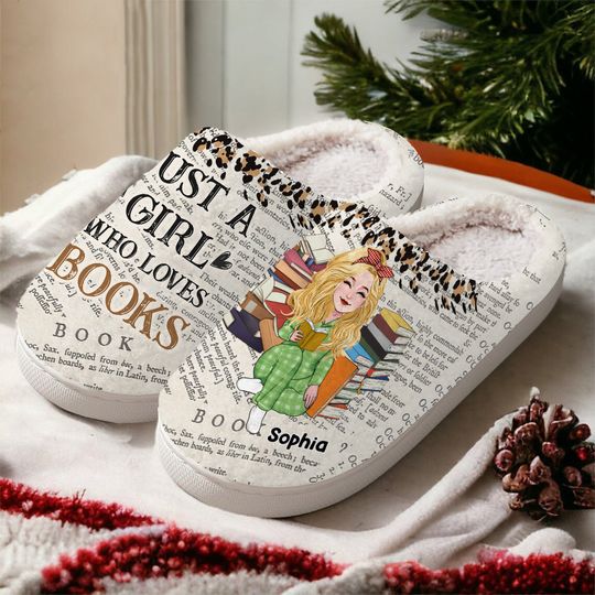 Discover One More Chapter - Personalized Book Slippers