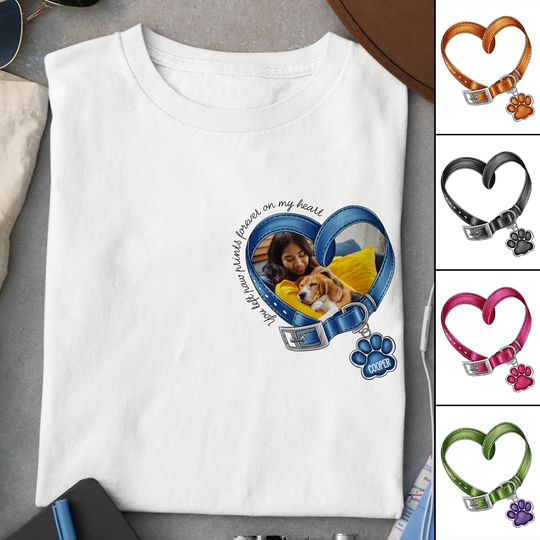 Discover You Left Paw Prints Forever On My Heart - Personalized Photo Shirt