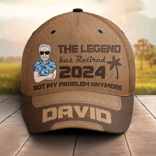 Discover The Legend Has Retired Not My Problem Anymore - Personalized 3D Baseball Classic Cap