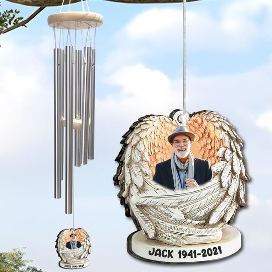 Discover My Angel - Personalized Memorial Wind Chime - Family Gift