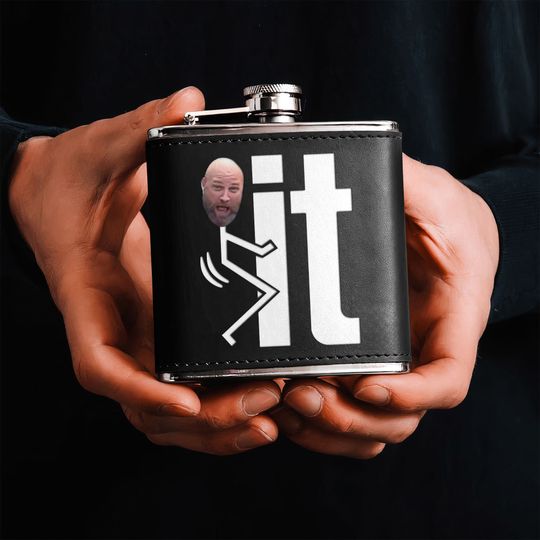 Discover F It Funny Gift For Him - Personalized Leather Photo Flask