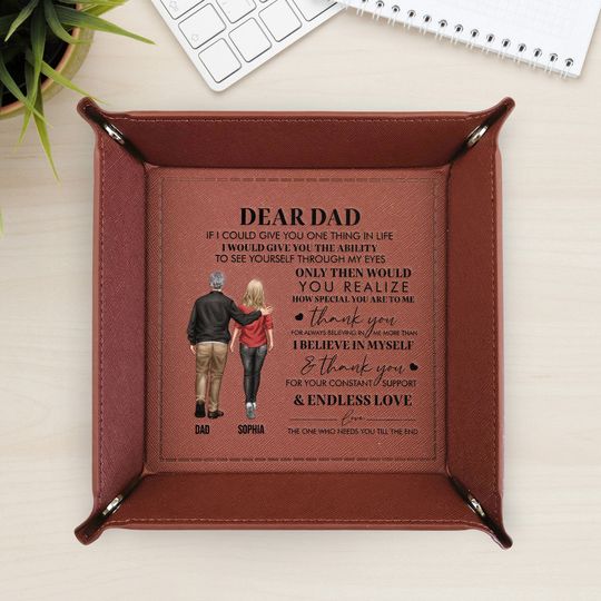 Discover Thank You For Your Constant Support - Personalized Leather Valet Tray