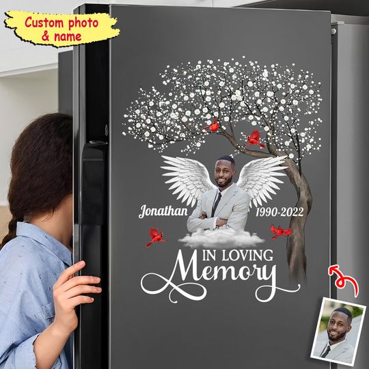 Discover In loving Memory Upload Photo Family Loss Personalized Sticker Decal