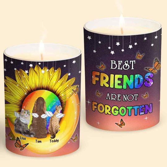 Discover Best Friends Are Never Forgotten - Personalized Dogs Lover Scented Candle