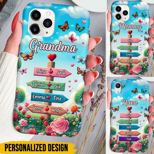 Discover Grandma Spring Garden Signpost Personalized Phone case
