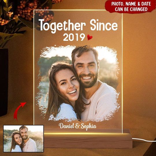 Discover Upload Couple Photo, You & Me We Got This Personalized Acrylic Plaque LED Night Light