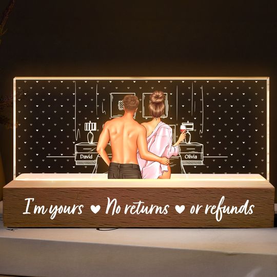 Discover I'm Yours No Returns Or Refunds - Personalized LED Night Light