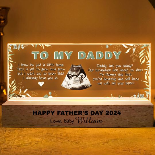 Discover I Know I'm Just A Little Bump - Personalized Photo Led Night Light