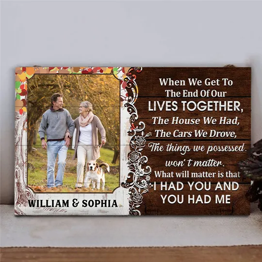 Discover Custom Photo Couple When We Get Custom Wood Rectangle Sign, Anniversary Wall Art