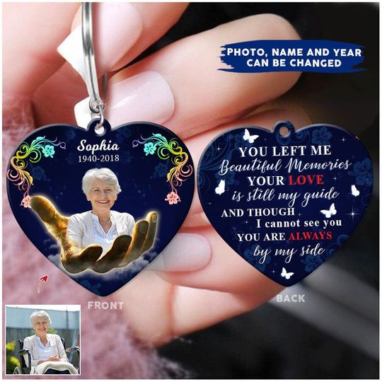 Discover Personalized You're Always By My Side Upload Image Keychain