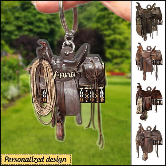 Discover Personalized Acrylic Keychain for Horse Lovers, Cowboy, Cowgirl, Name
