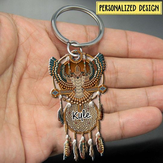 Discover Personalized Eagle Native American Acrylic Keychain