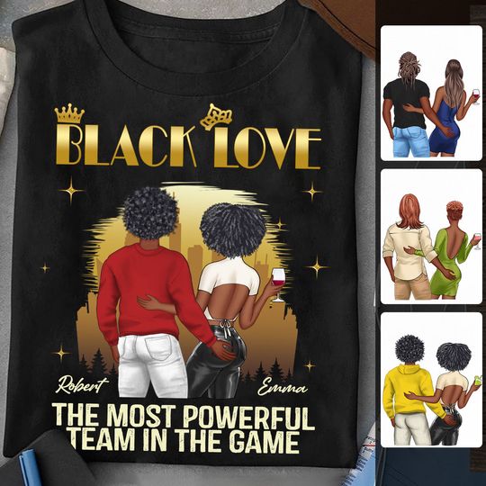 Discover Black Love - Personalized Couple T-shirt