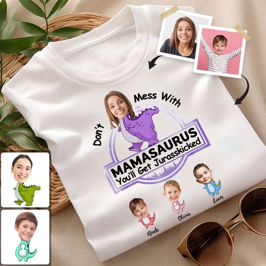 Discover Don't Mess With Mamasaurus Jurasskicked - Personalized Mother T-shirt