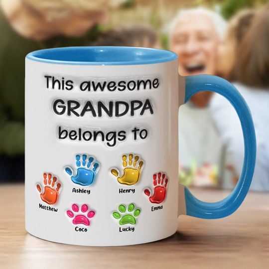 Discover This Daddy Belongs to - Personalized Father Accent Mug
