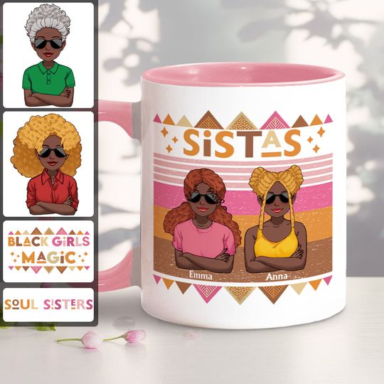 Discover Black Girl Magic - Personalized African American Accent Mug