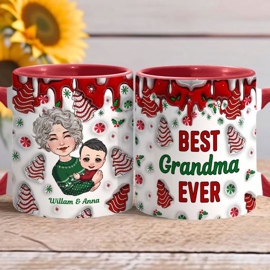 Discover Best Grandma Ever - Gift for grandma - Personalized Accent Mug