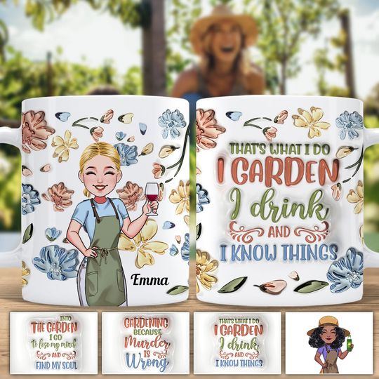 Discover Into The Garden I Go - Personalized Gardening 3D Inflated Effect Mugs