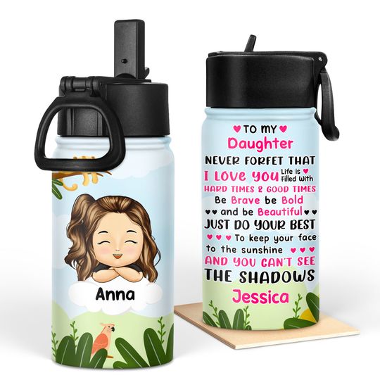 Discover Be Brave Personalized Kids Water Bottle