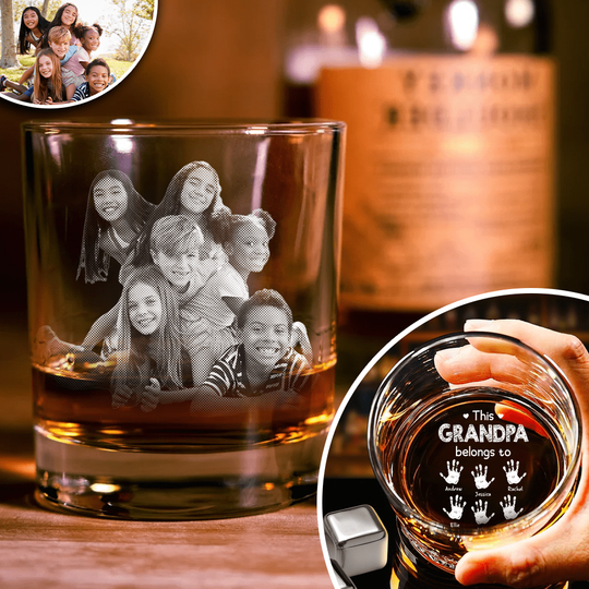 Discover Custom Photo This Grandpa Belongs To Rock Glass