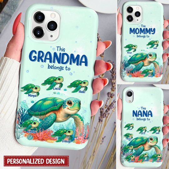 Discover Ocean Sea Turtles This Grandma Belongs To Cute Grandkids Personalized Phone Case