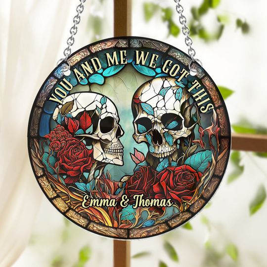 Discover You And Me We Got This - Personalized Couple Window Hanging Suncatcher Ornament