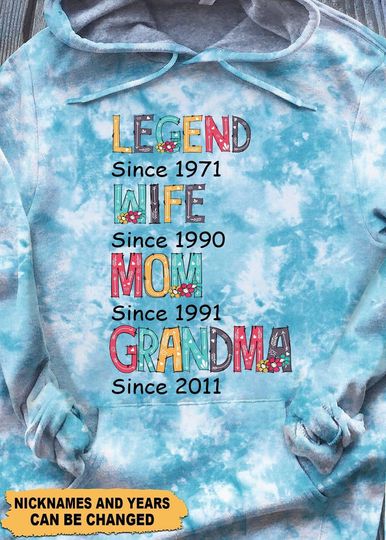 Discover Legend Wife Mom Grandma Since Custom Personalized 3D Hoodie