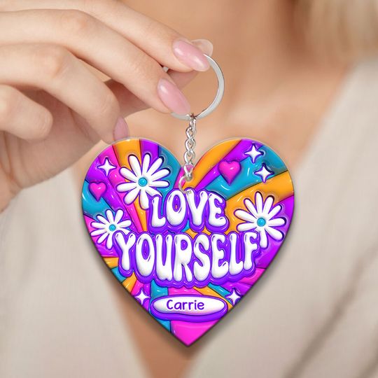 Discover Love Yourself - Personalized Keychain