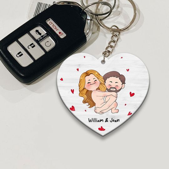 Discover I Just Want To Touch It - Personalized Couple Transparent Keychain