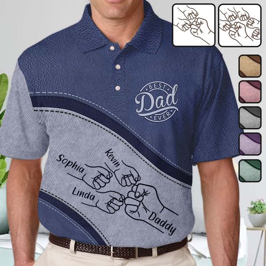 Discover Best Dad Ever - Personalized Father Polo Shirt