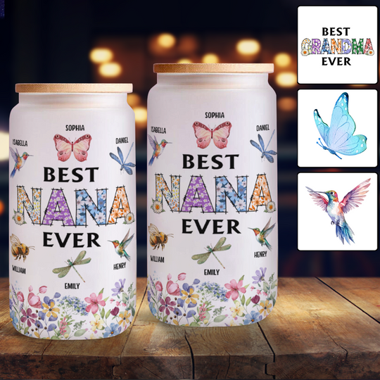 Discover Best Mom Nana Ever - Personalized Mother Can Glass