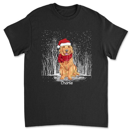 Discover Winter Dog Personalized Pet Owner Custom Unisex T-shirt