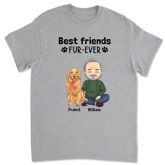 Discover Best Friends Fur-ever Dog Parents Personalized Pet Dogs Lover Custom Unisex T-Shirt