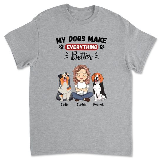 Discover Better Thing Personalized Pet Dogs Lover Custom Unisex T-Shirt