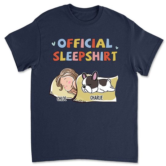 Discover Sleeping Dog Sleepshirt Version Dog Lover Personalized Unisex T-shirt