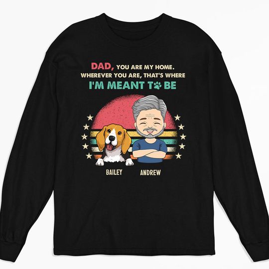 Discover Meant To Be Personalized Pet Dog Lover Custom Unisex Long Sleeve Shirt