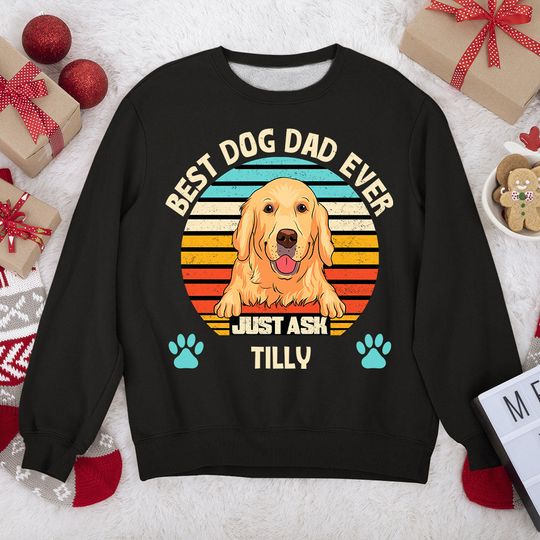 Discover Best Dog Dad Mom Ever Personalized Dogs Parents Life Custom Unisex Sweatshirt