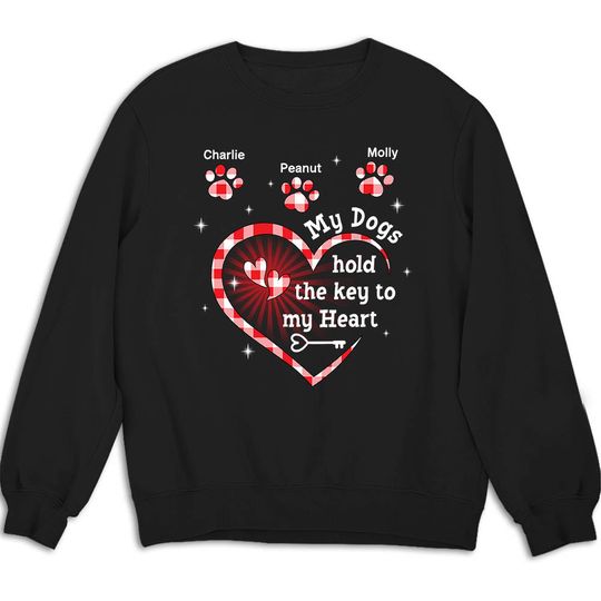 Discover My Dog Holds The Key Custom Personalized Dogs Parent Life Unisex Sweatshirt