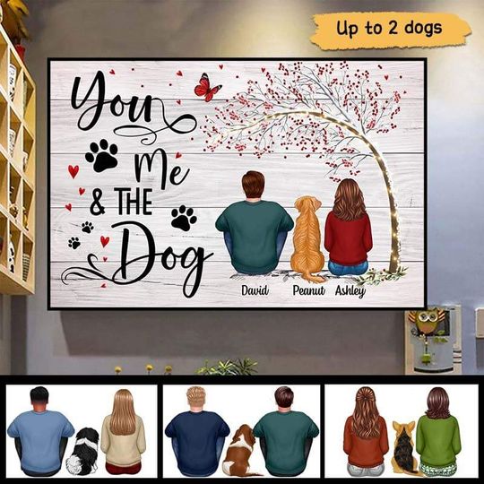 Discover You Me Dogs Under Berry Tree Custom Personalized Poster