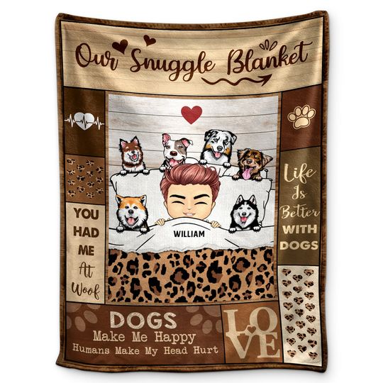 Discover Dog Mom Dog Dad Our Snuggle Blanket Custom Mother's Day Personalized Fleece Blanket