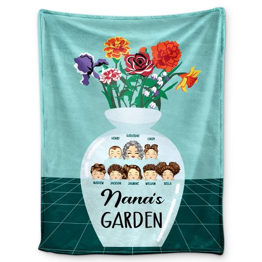 Discover Flower Vase Garden Custom Mother's Day Personalized Fleece Blanket