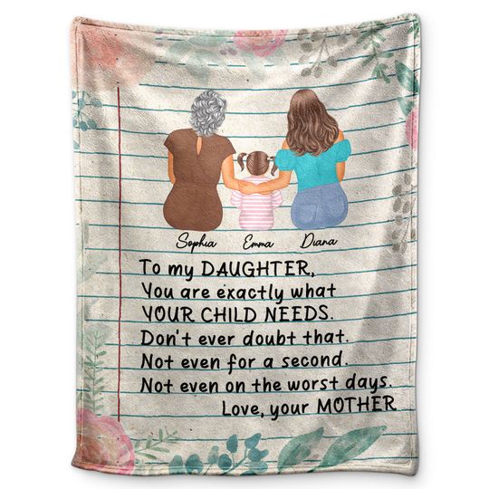 Discover Don't Ever Doubt Custom Family Mother's Day Personalized Fleece Blanket