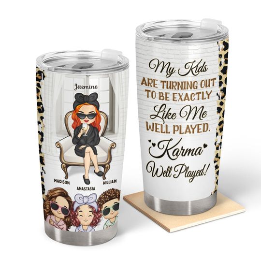 Discover Young Mom Exactly Like Me Personalized Mother's Day Gift Custom Stainless Steel Tumbler