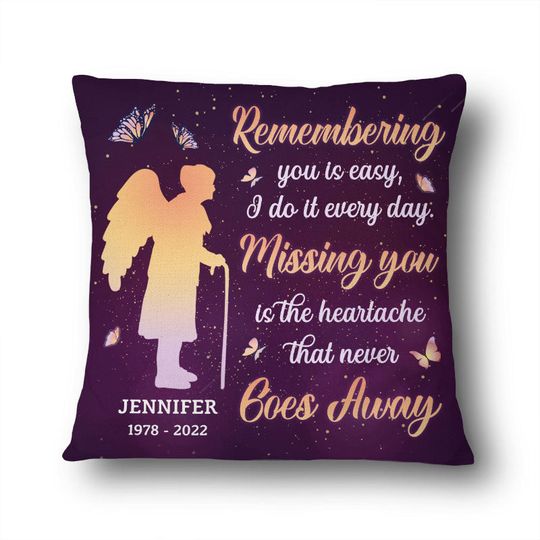 Discover Missing You Family Memorial Personalized Custom Pillow