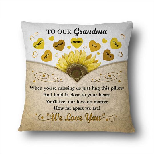 Discover To Our Grandma When You're Missing Us Custom Mother's Day Gift Personalized Pillow
