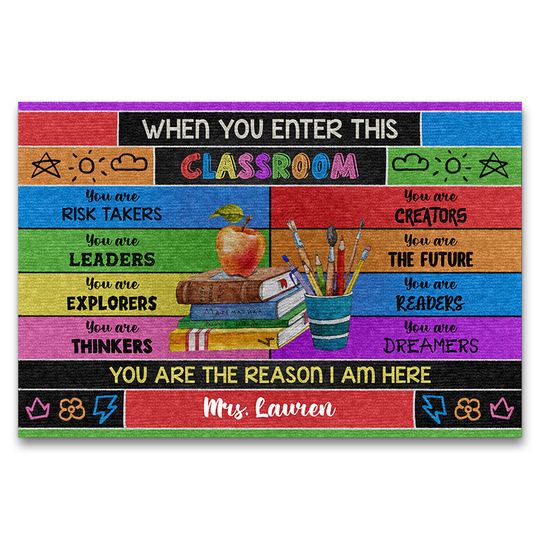 Discover Personalized Teacher You Are The Reason Custom Classroom Decor Doormat