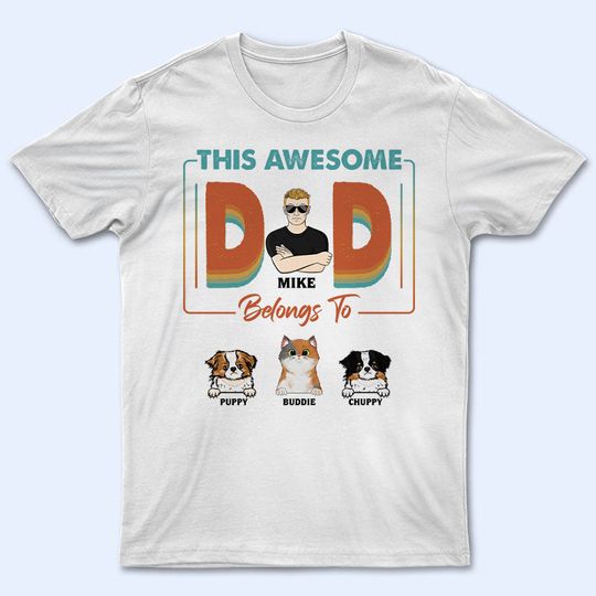 Discover This Awesome Dad Custom Gift For Father Grandpa Personalized Unisex T-Shirt