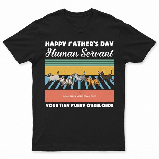 Discover Good Morning Your Tiny Furry Overlords Personalized Custom Family Gift Unisex T-Shirt