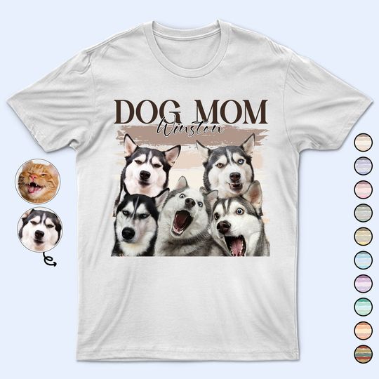 Discover Custom Upload Photo Your Pets Personalized Dogs Owner Unisex T-Shirt